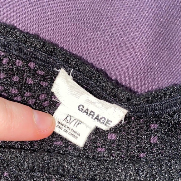 Garage Black Crochet Cover Up Top - Picture 6 of 6